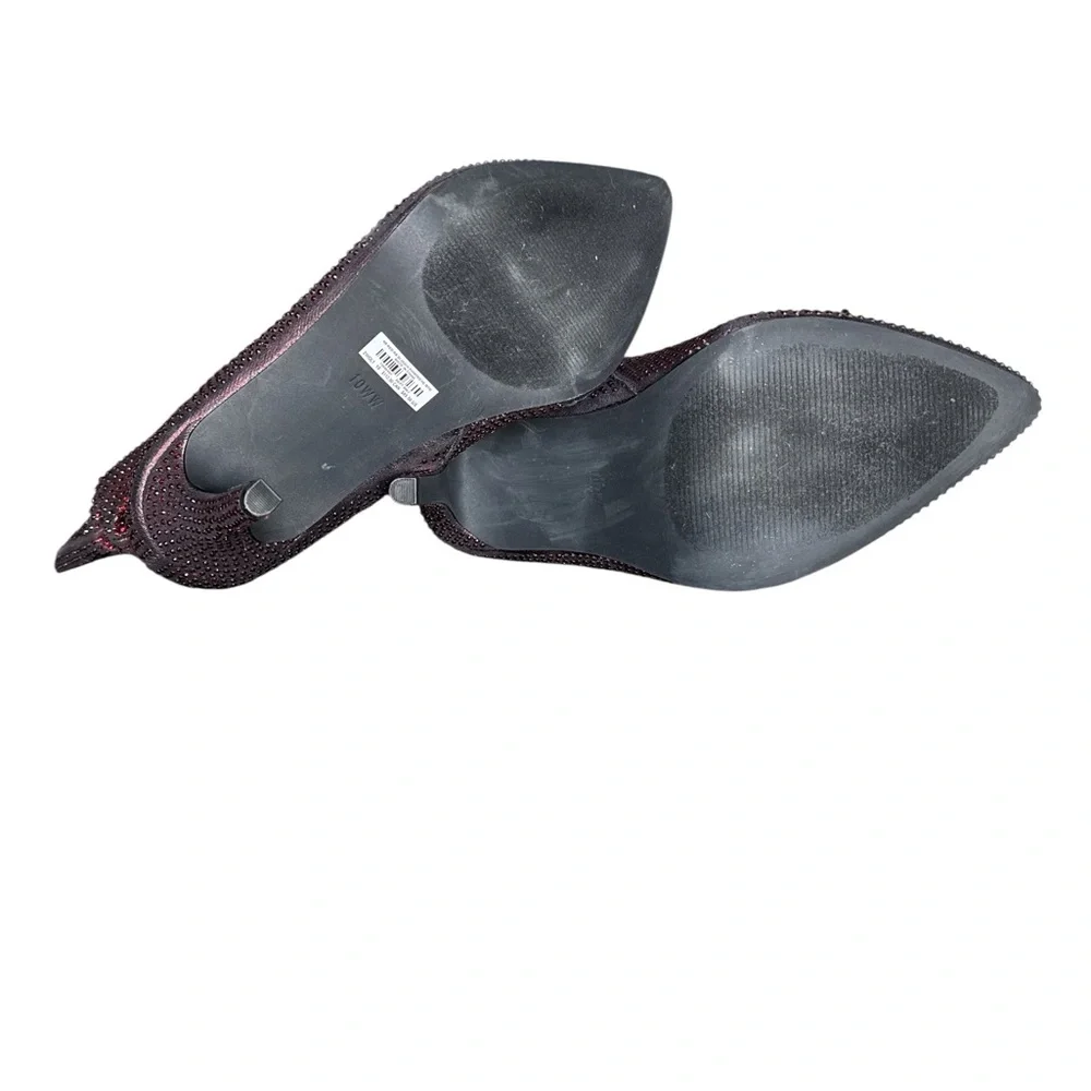 NWT Torrid Red Rhinestone Slouch Boots Size 10W Wide Pointed Toe Kitten Heel - Picture 6 of 11